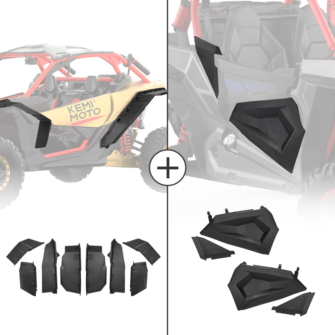KEMIMOTO Lower Doors & Fender Flares for Can‑Am Maverick X3