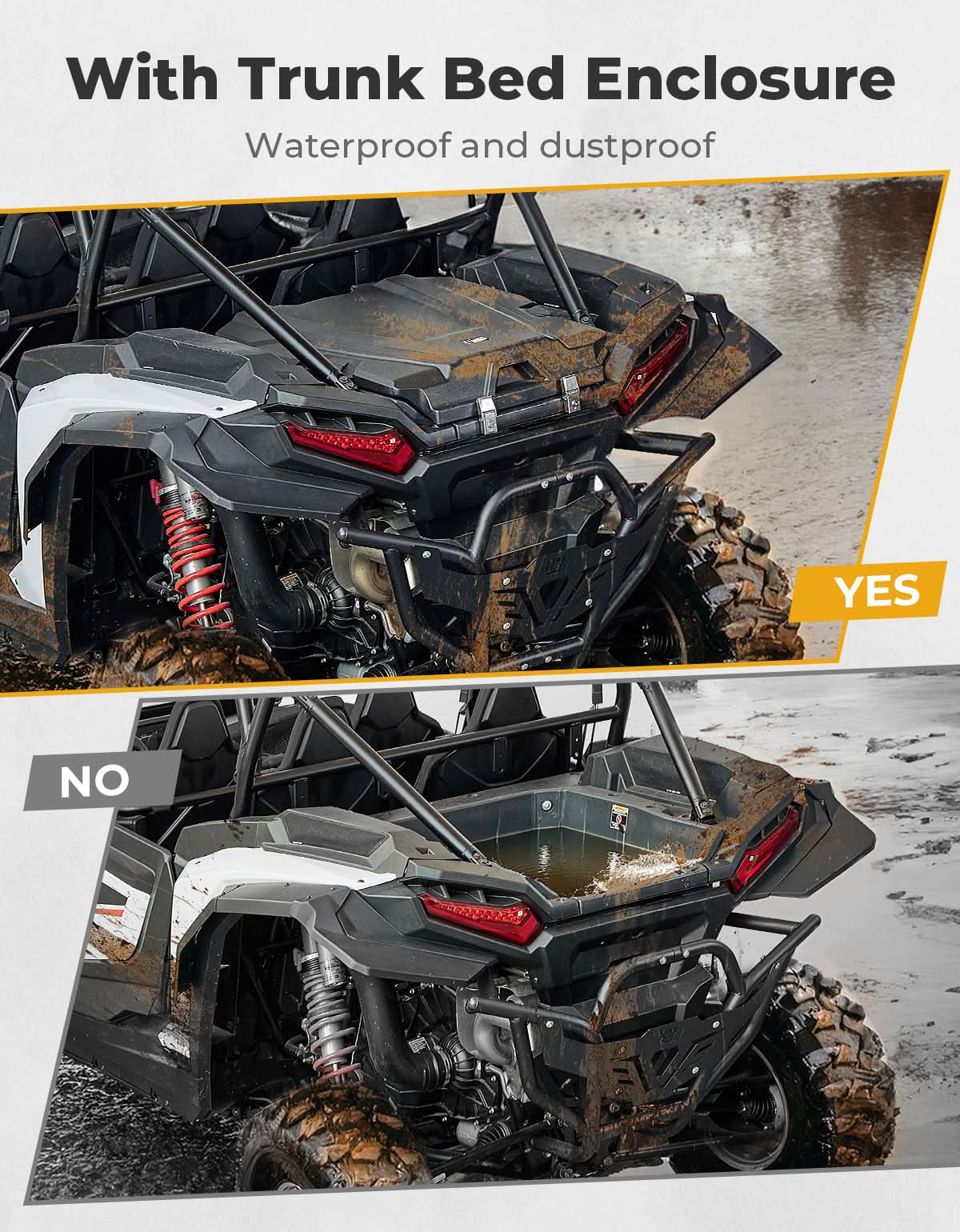 Kemimoto Trunk Bed Enclosure for Polaris RZR XP 1000/4 2024-2025