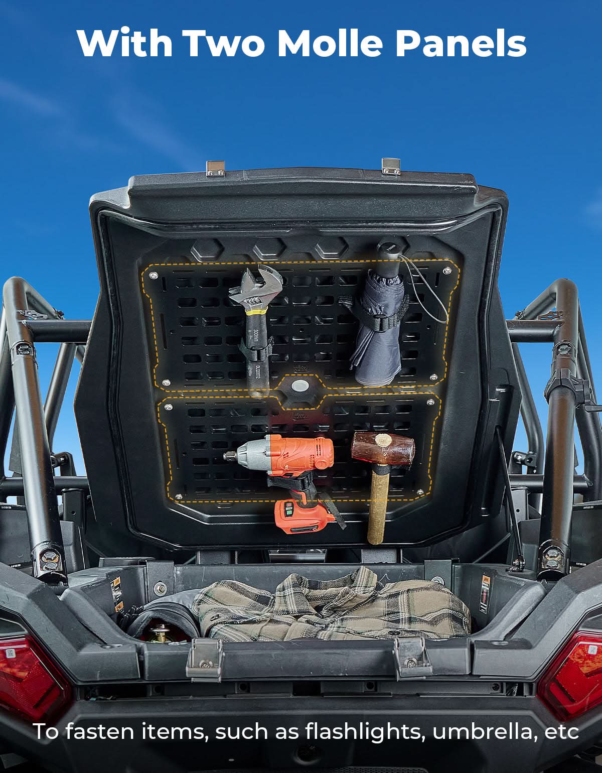 Kemimoto Trunk Bed Enclosure for Polaris RZR XP 1000/4 2024-2025
