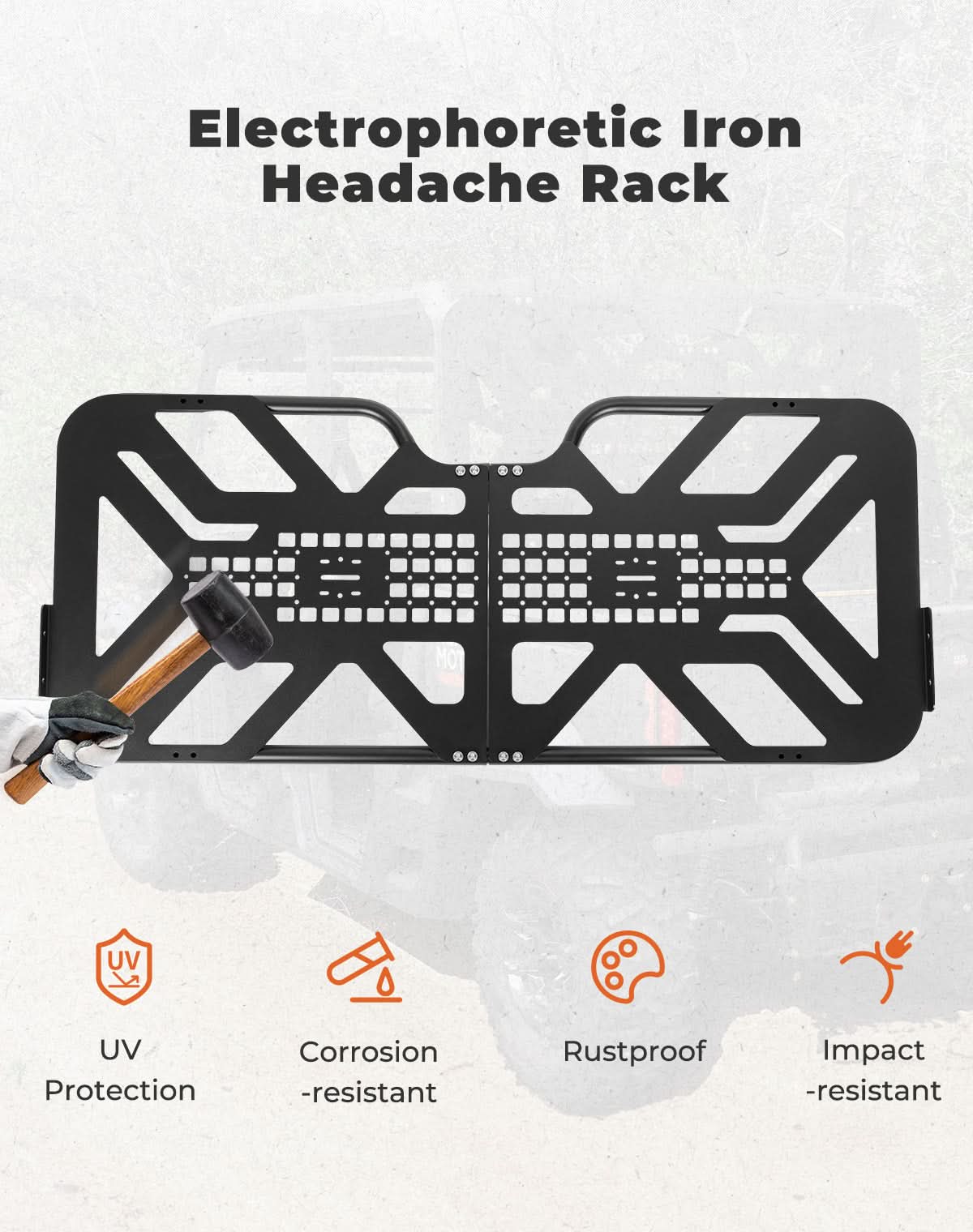 Kemimoto Headache Rack Assembly for Can‑Am Defender HD5–HD10