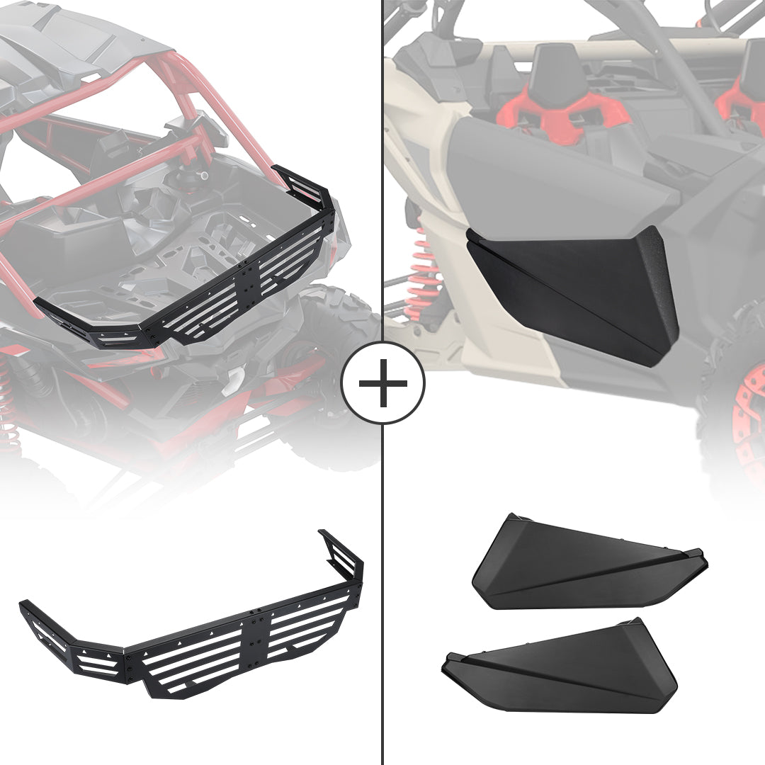 Kemimoto Rear Cargo Tailgate and Bags for Can‑Am Maverick X3