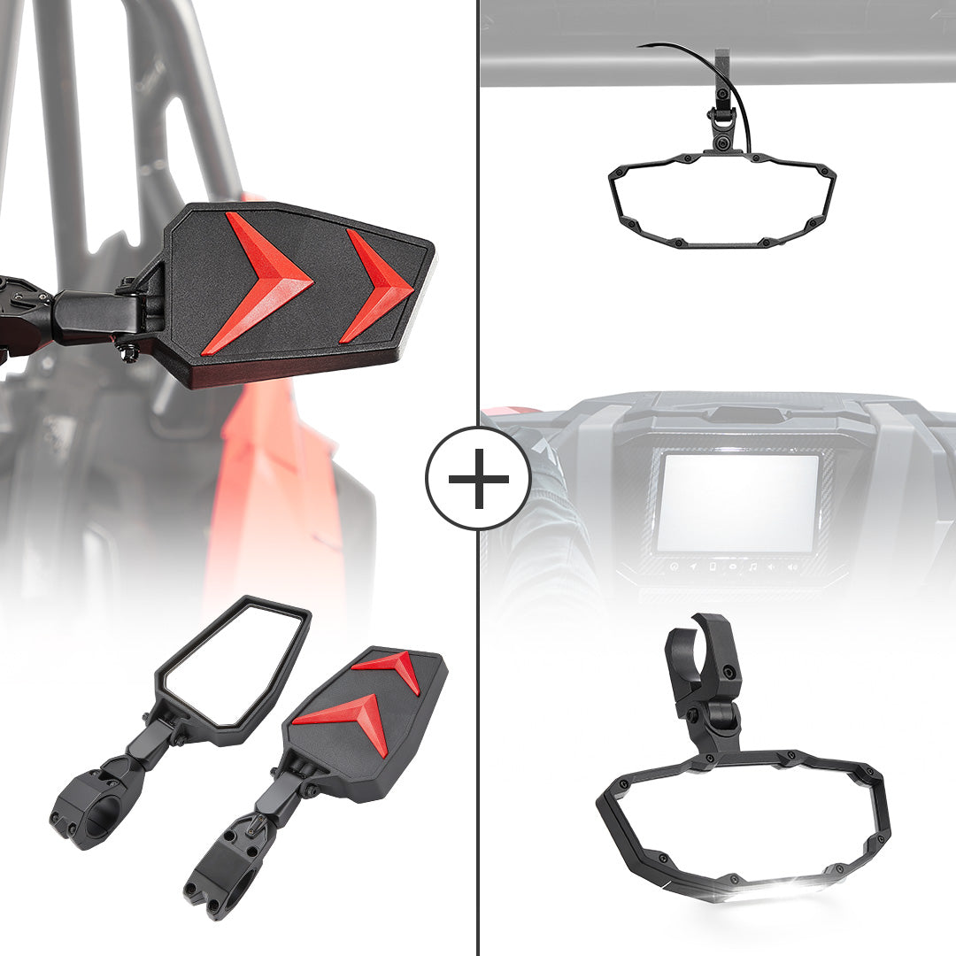 Kemimoto Universal Side Rear View Mirrors Set, Adjustable Break-Away