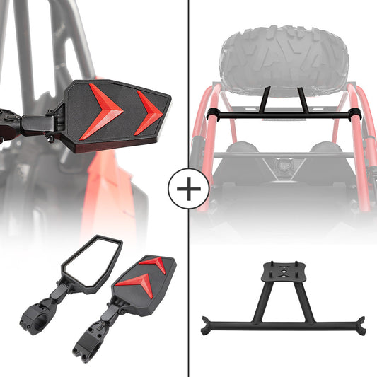Kemimoto Mirrors Set Aluminum Break-Away for Polaris RZR Turbo