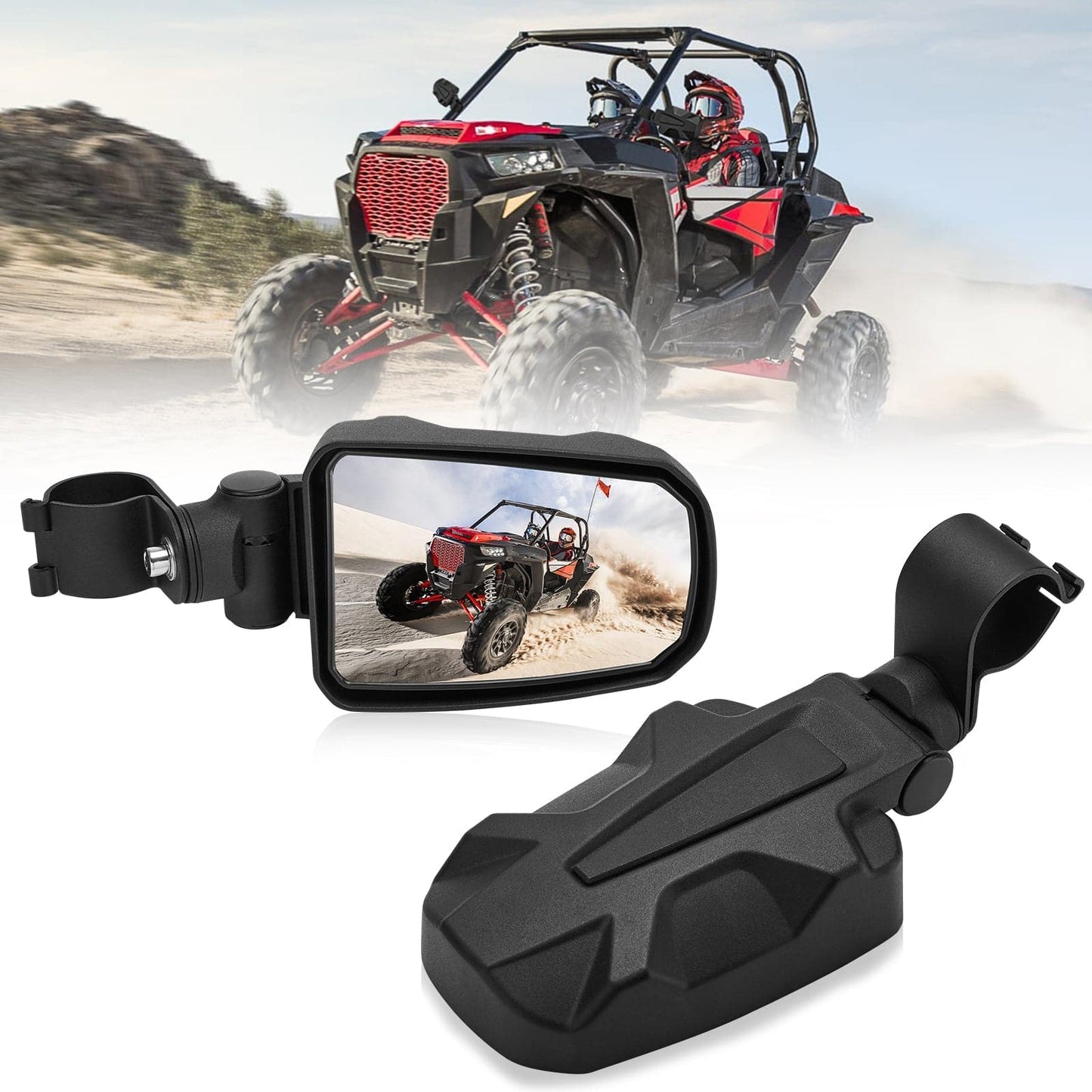 Adjustable Side View Convex Mirror for 1.75" Roll Cage Fit Honda
