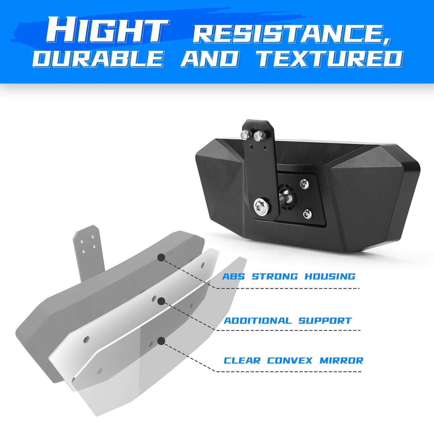 KEMIMOTO Break-Away Side Mirrors & Seat Cover for Polaris Ranger