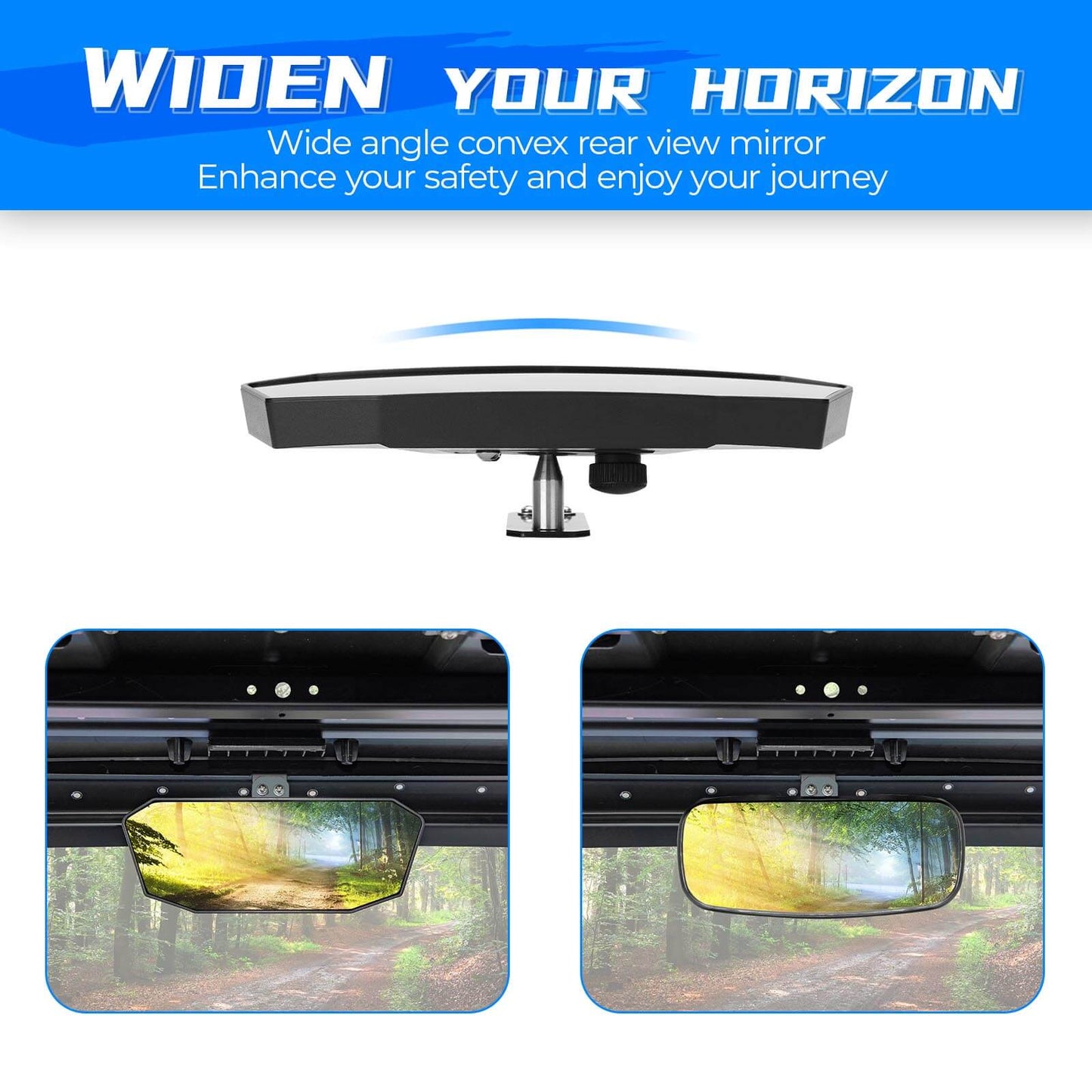 KEMIMOTO Rear Mirror & Storage Box for Ranger XP 1000