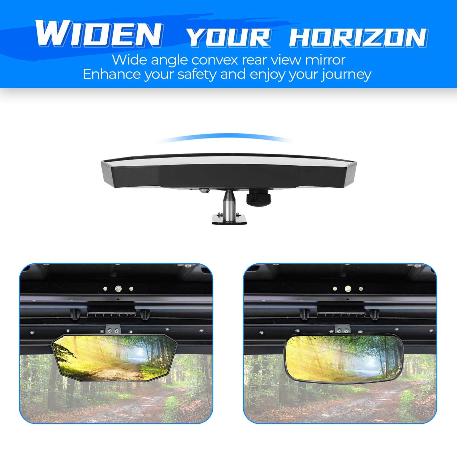 KEMIMOTO Rear View Mirror & Tie Down Anchors for Polaris Ranger