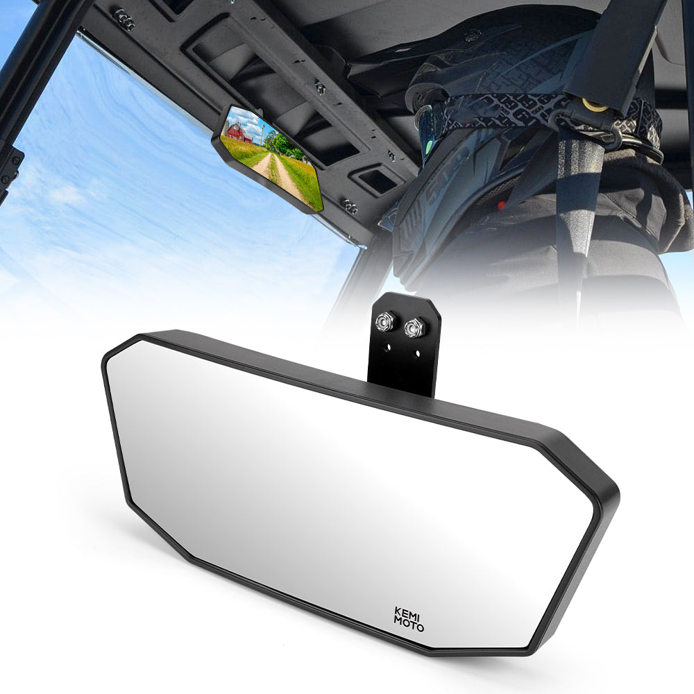 Kemimoto 45L Storage Box & Rear View Mirror for Polaris Ranger