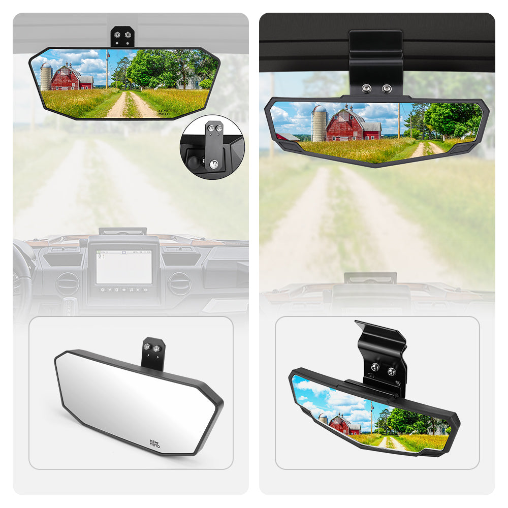 Kemimoto Upgraded Rear View Mirror Set for Polaris Ranger