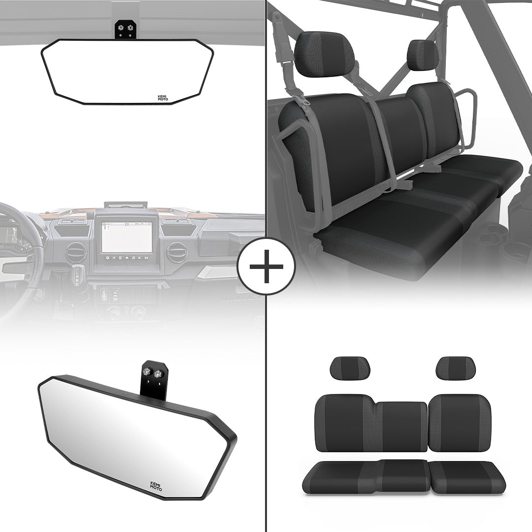 Kemimoto Rear View Mirror & Camouflage Seat Cover XP 1000