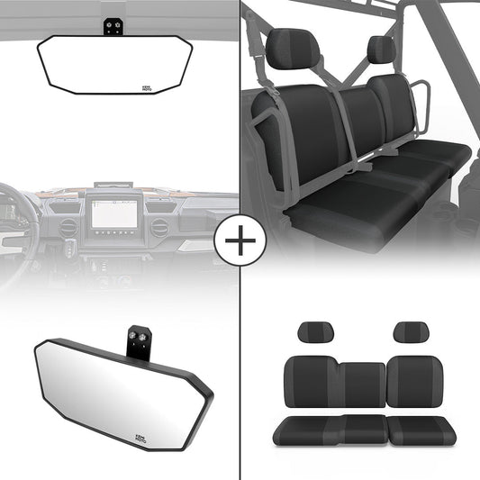 Kemimoto Rear View Mirror & Camouflage Seat Cover XP 1000