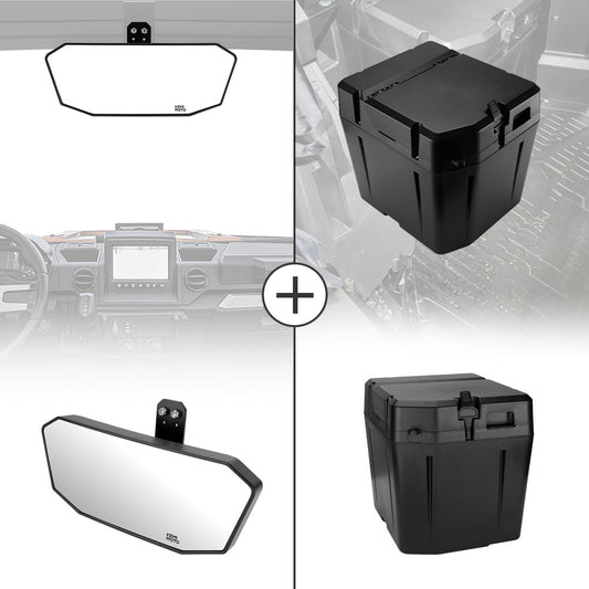 KEMIMOTO Rear Mirror & Storage Box for Ranger XP 1000