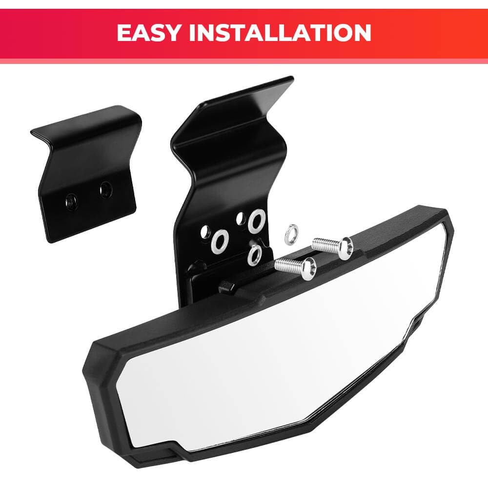 KEMIMOTO Adjustable Side & Rear View Mirrors for Polaris Ranger