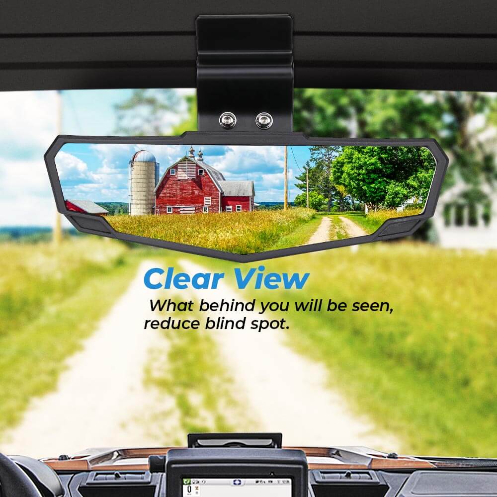 KEMIMOTO Adjustable Side & Rear View Mirrors for Polaris Ranger