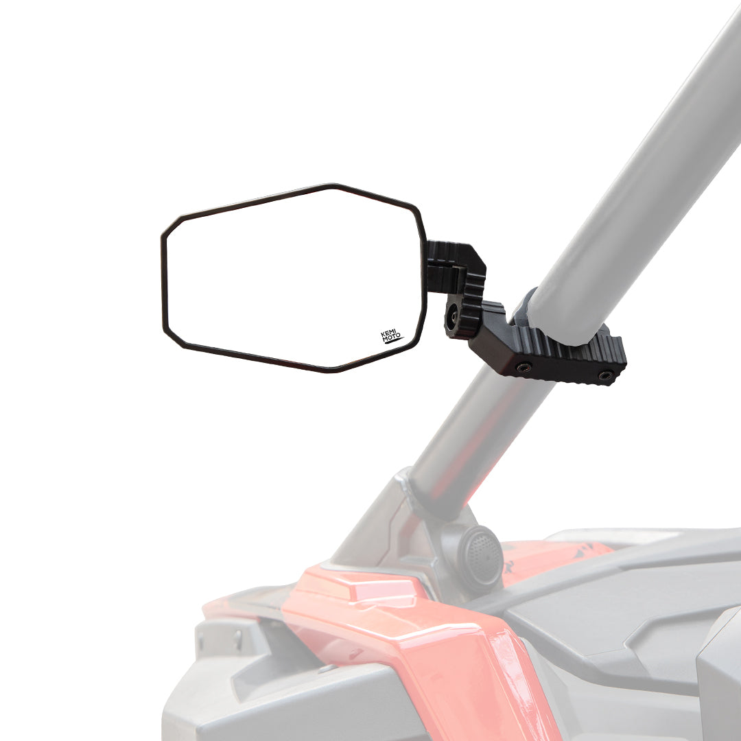 Kemimoto UTV Side View Mirrors High Impact ABS 1 Pair