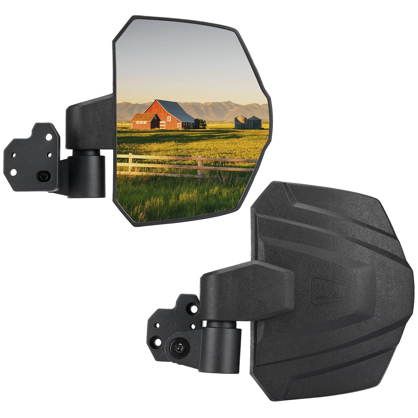 Kemimoto Side View Mirrors ABS Die-Cast Aluminum Pair