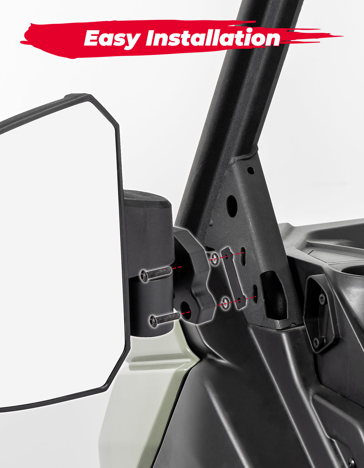 Kemimoto Side View Mirrors ABS Die-Cast Aluminum Pair