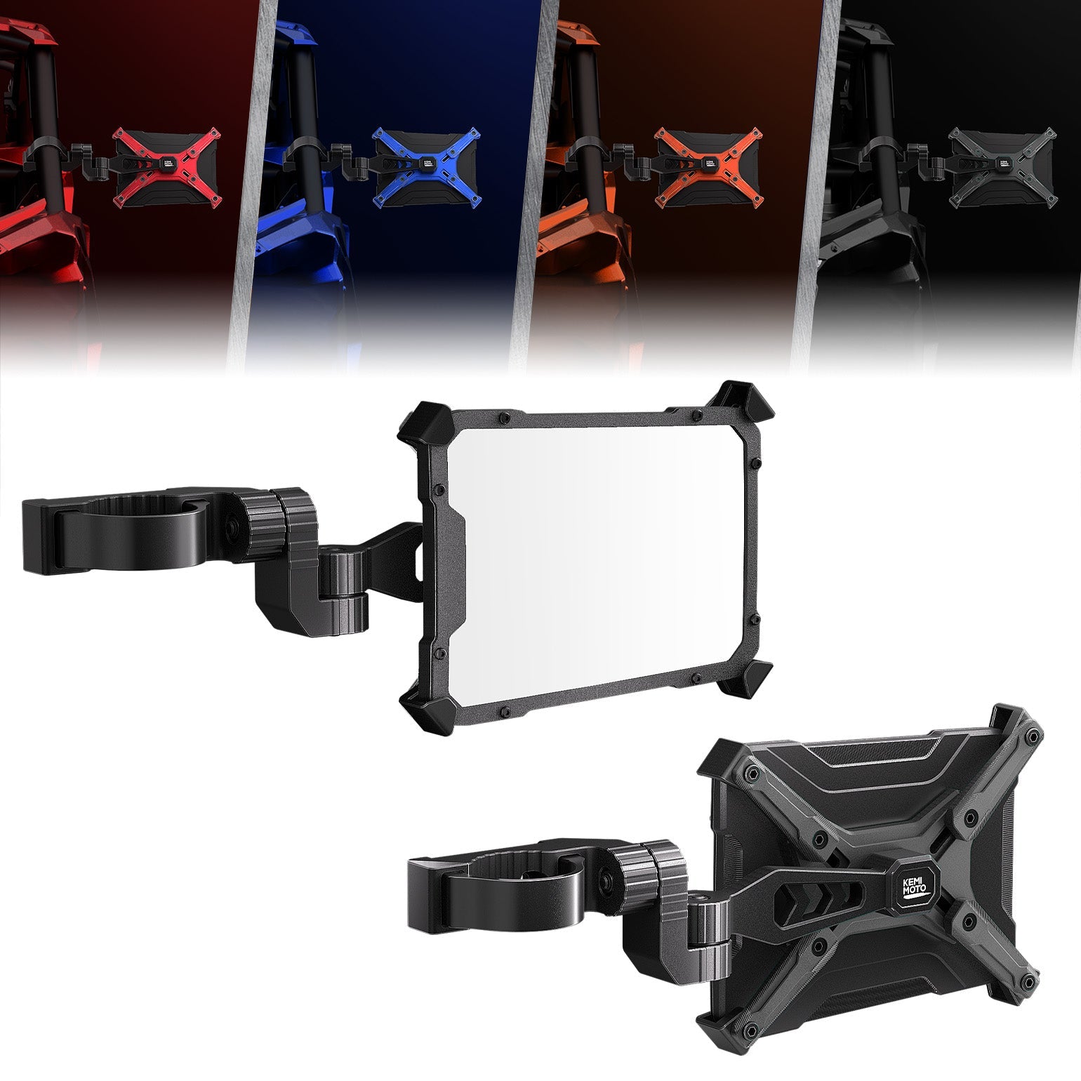 Kemimoto Aluminum CNC UTV Mirror X Pair for Polaris RZR