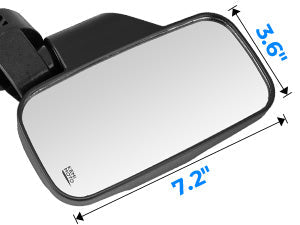 Kemimoto Mini Youth Side View Mirrors Convex ABS Housing