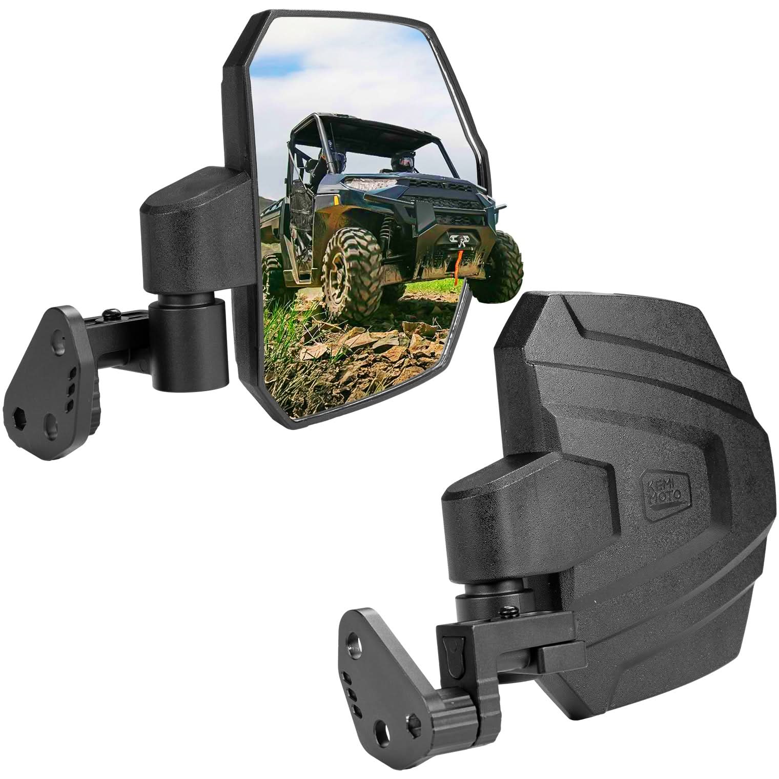 Kemimoto UTV Side Mirrors for Polaris Ranger XP 1000 (2018-2025)