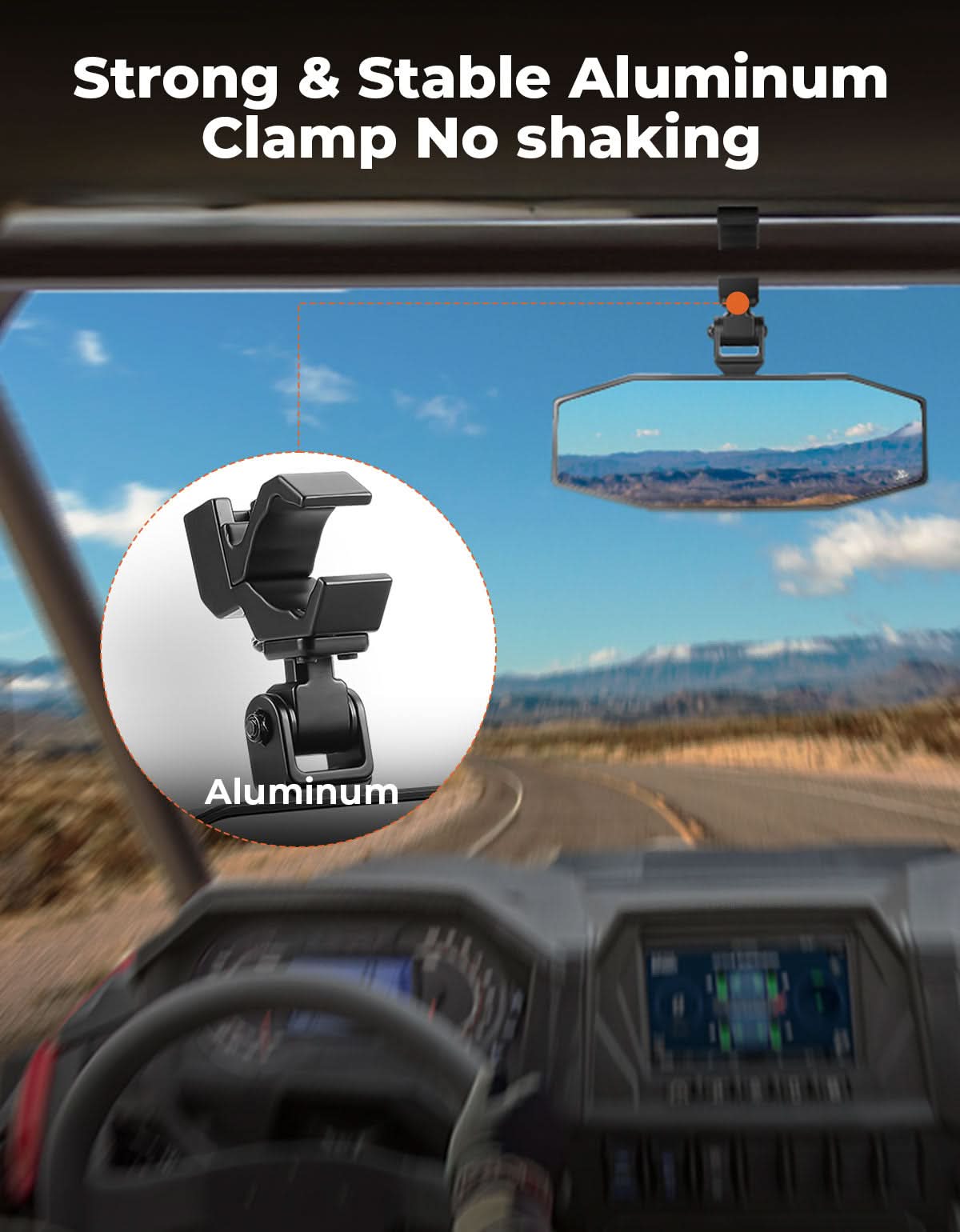 UTV Rear View Mirror for Polaris RZR, Pioneer, Can AM, CFMOTO