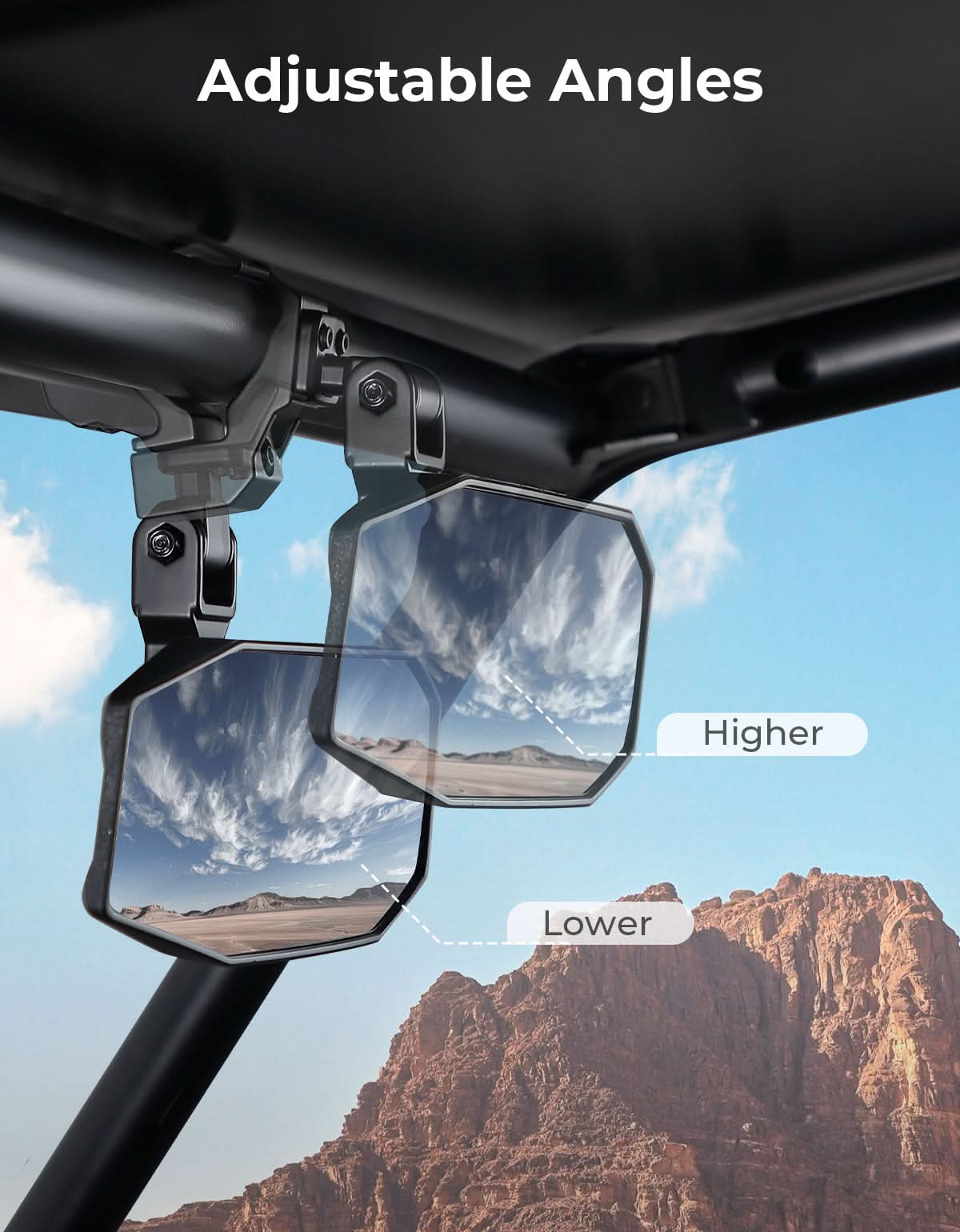 UTV Rear View Mirror for Polaris RZR, Pioneer, Can AM, CFMOTO