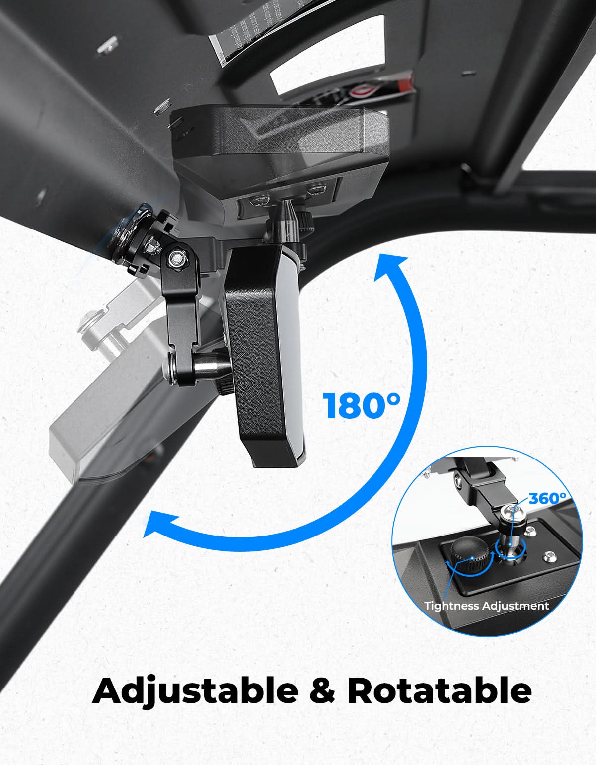 Kemimoto Magnetic Rear View Mirror for Polaris & Golf Carts