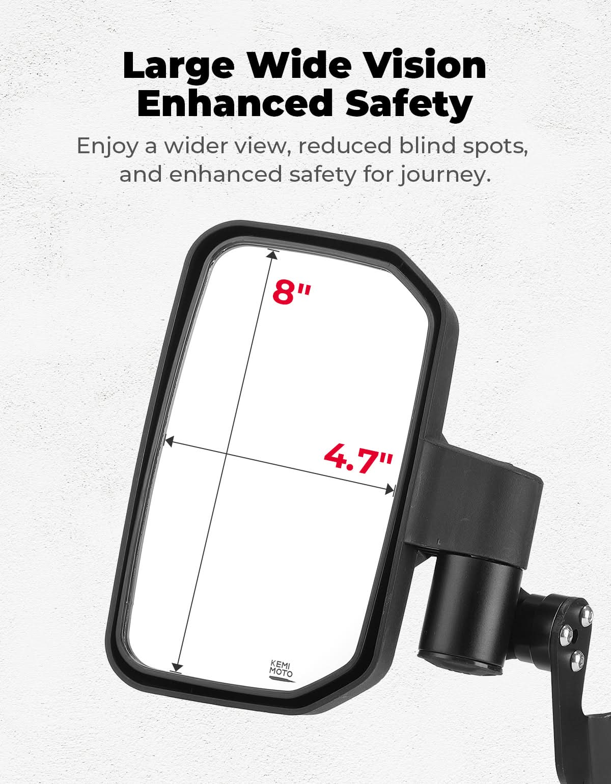 Kemimoto Spring Back Side Mirrors for Polaris General 1000