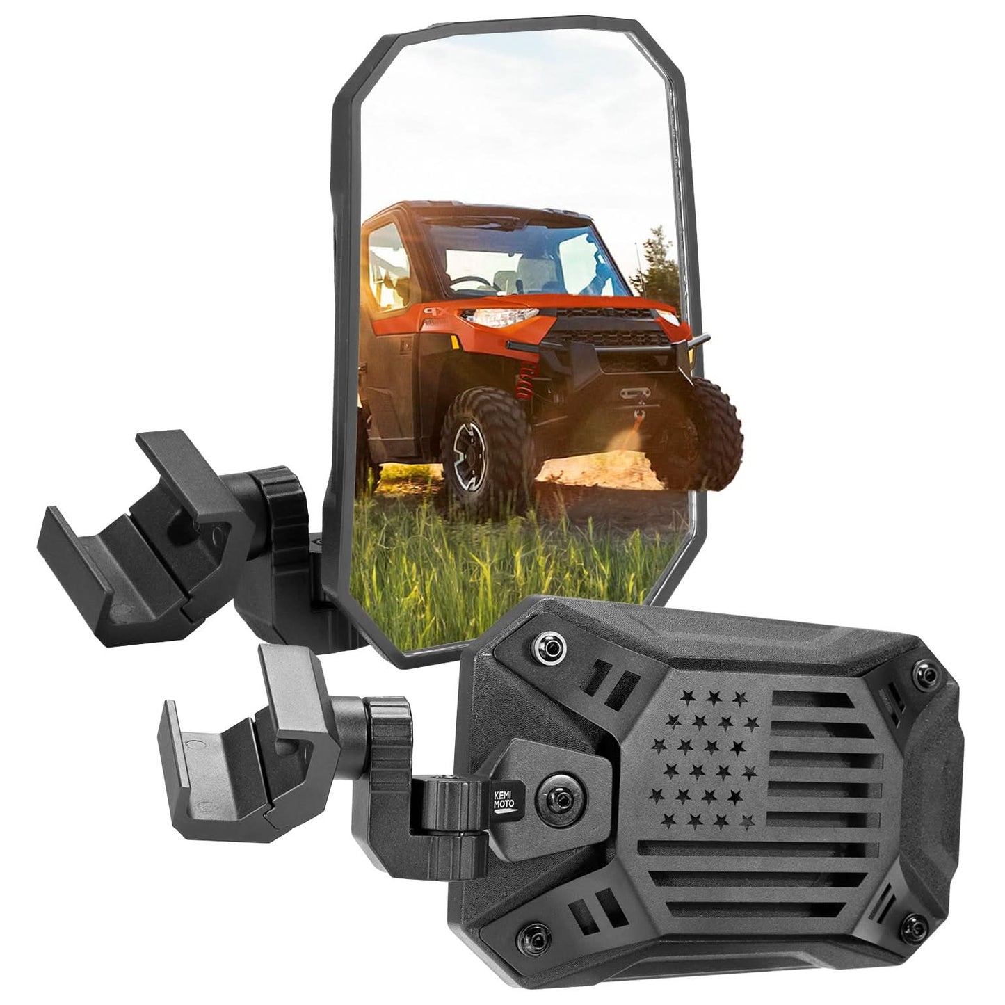 Kemimoto Side Mirrors 8.4" x 5.7" View for Polaris Ranger