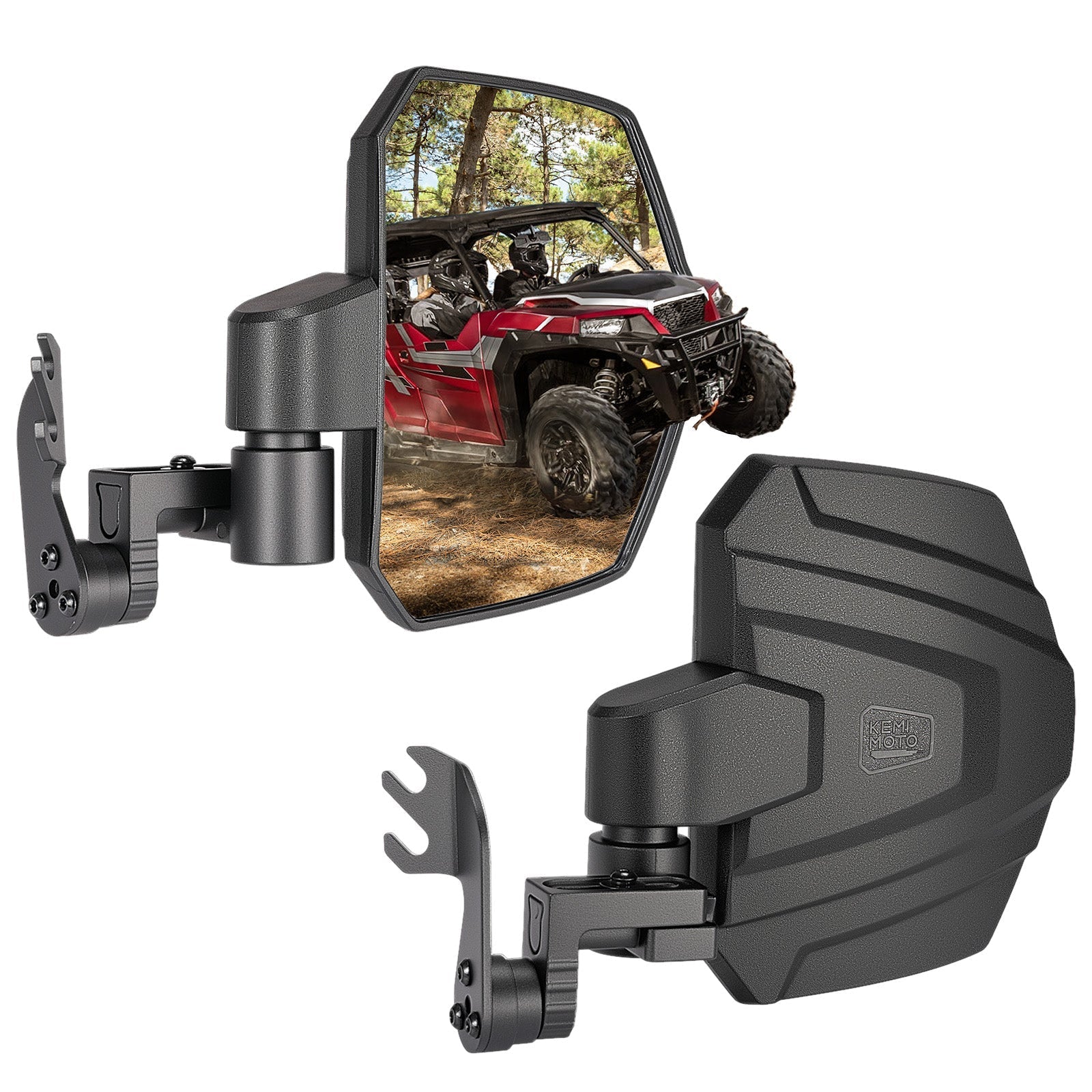 KEMIMOTO UTV Large Side Mirrors for Polaris General 1000 2016-2026