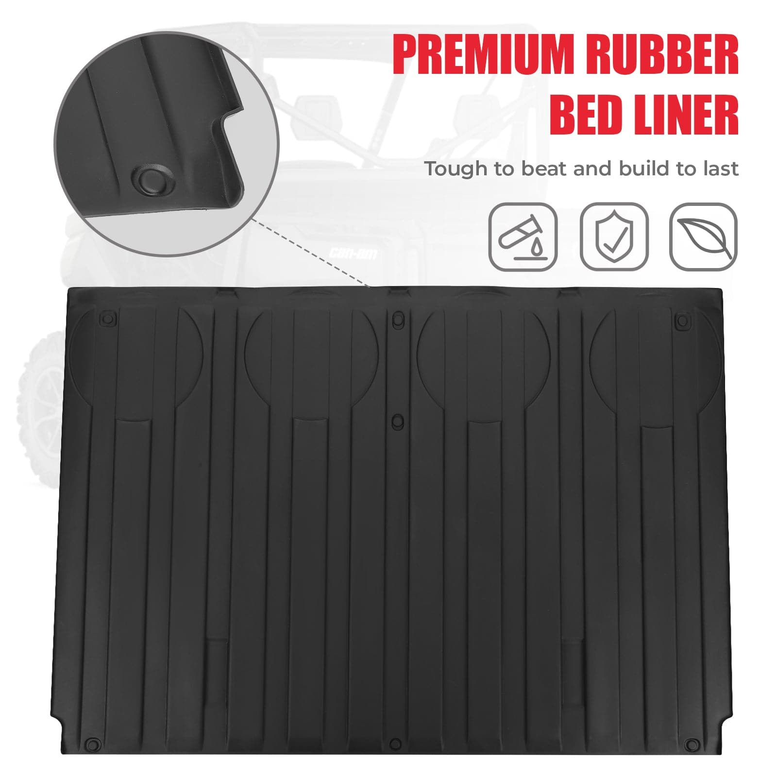 Kemimoto TPE Floor Mats & Bed Liner for Can‑Am Defender