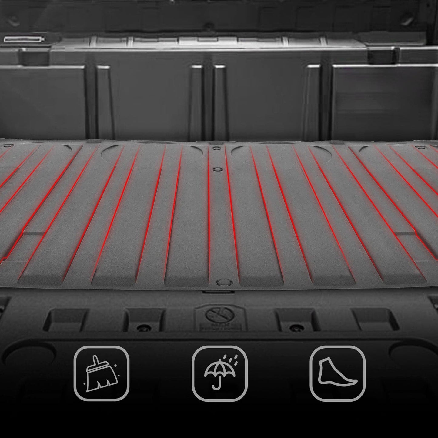 KEMIMOTO Rubber Full Bed Liner for Can‑Am Defender