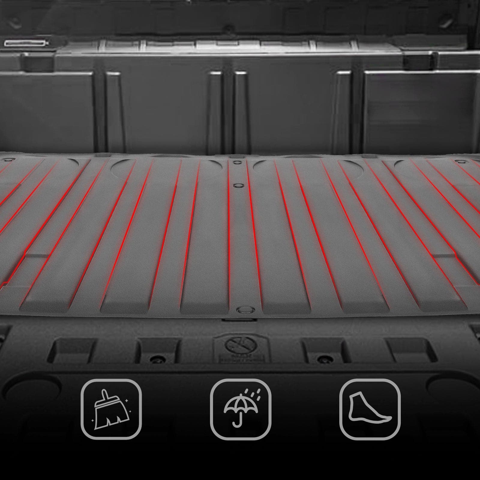 KEMIMOTO Rubber Full Bed Liner for Can‑Am Defender