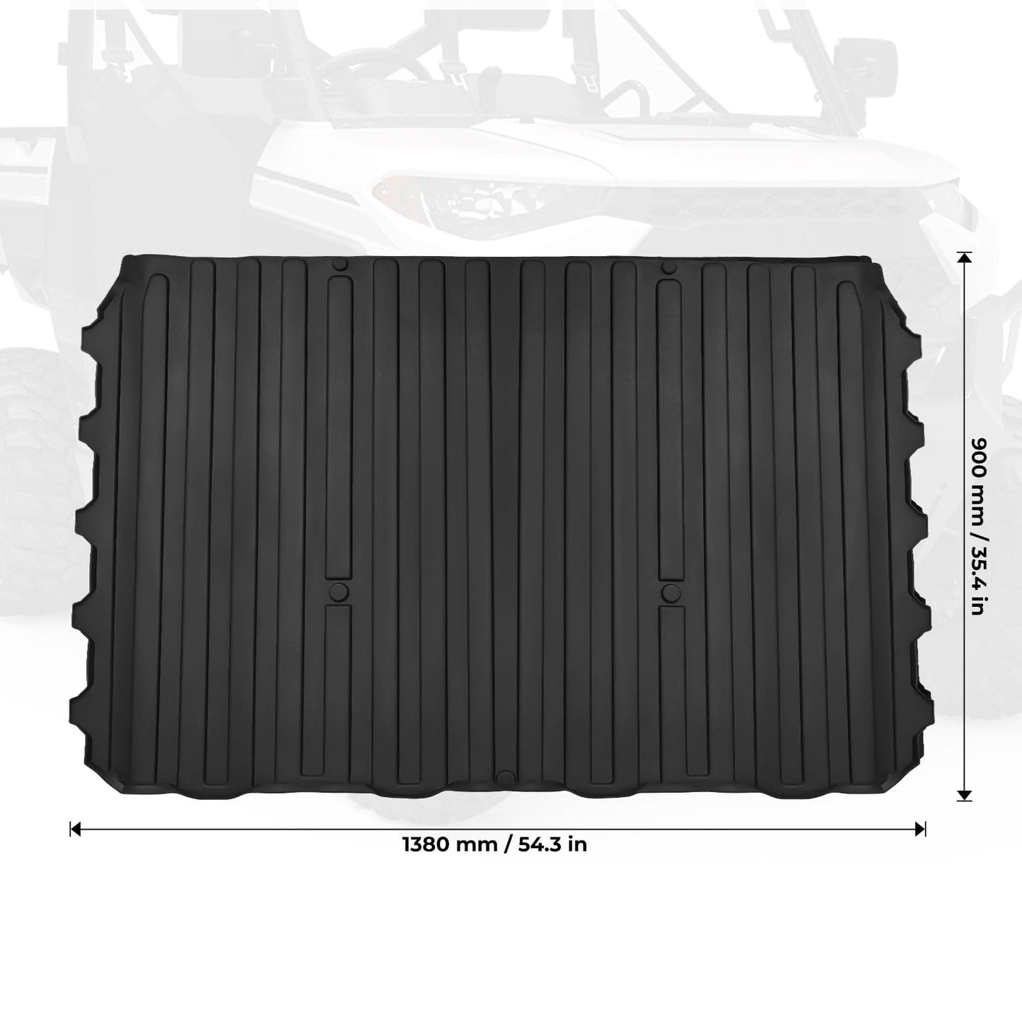 KEMIMOTO Cargo Bed Mat for Polaris Ranger XP 1000/CREW