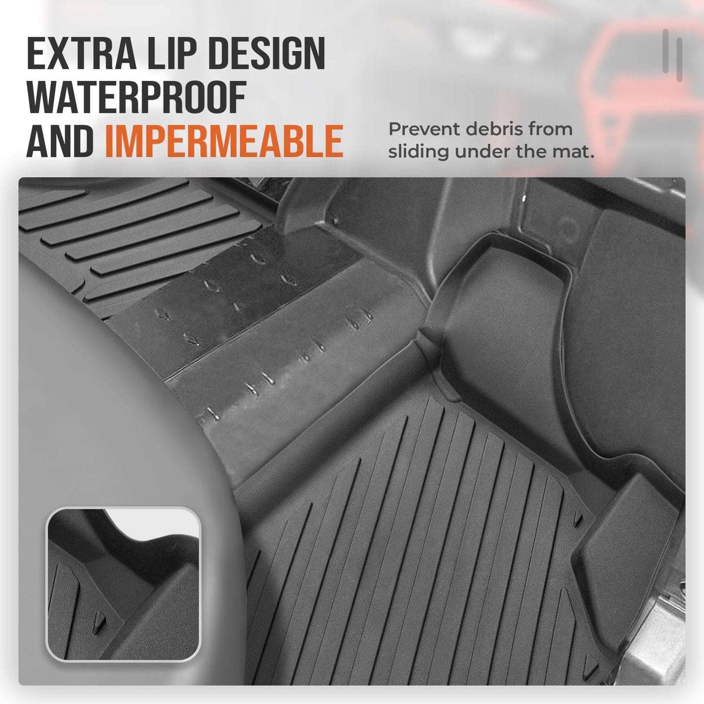 KEMIMOTO TPE Floor Mats for Can‑Am Defender 2016‑2024