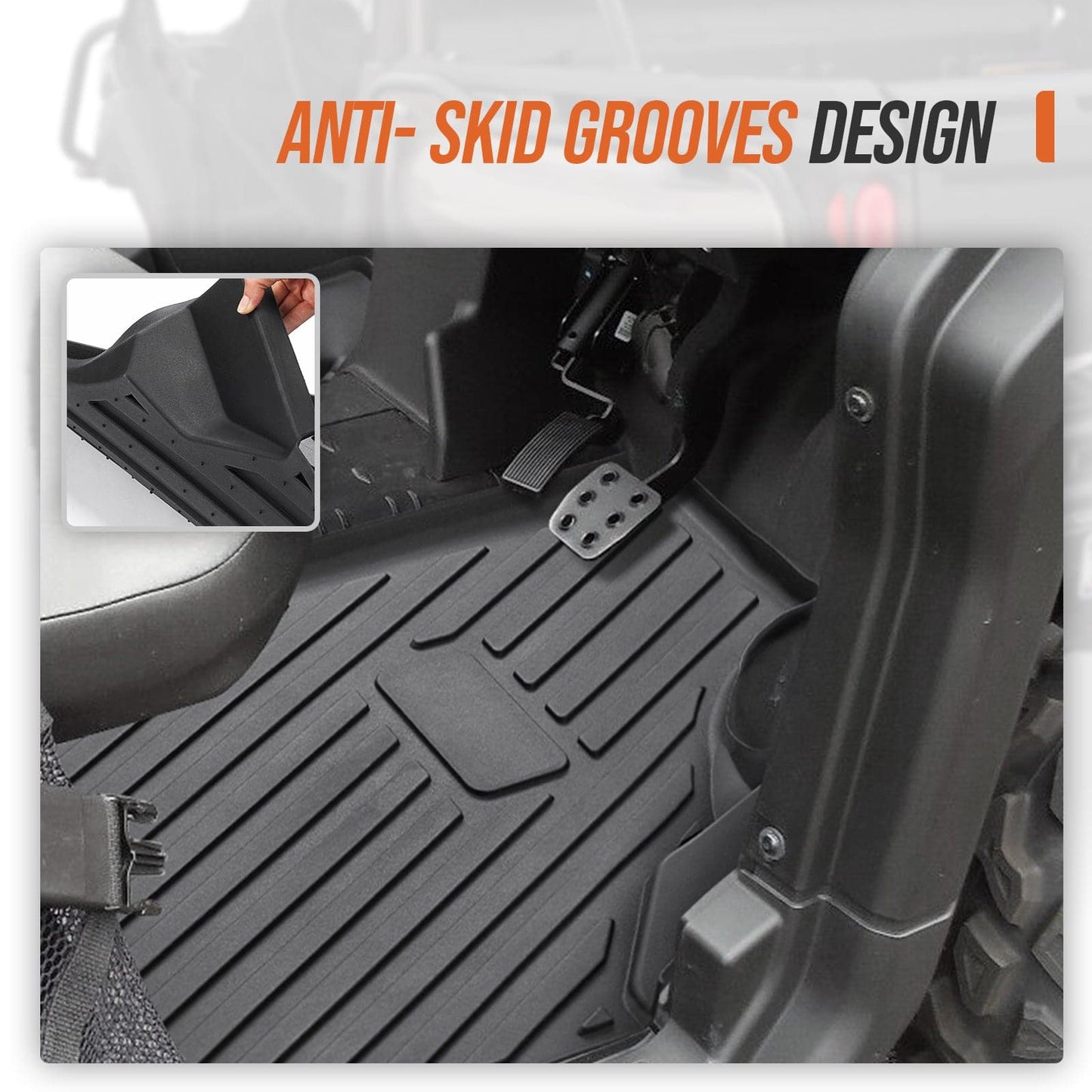 KEMIMOTO TPE Floor Mats for Can‑Am Defender 2016‑2024