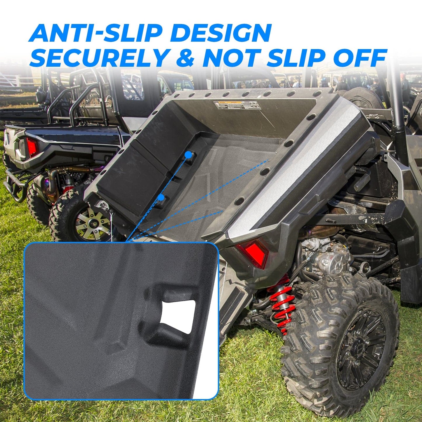 KEMIMOTO Bed Liner Mat Extra Lip for Polaris General 1000