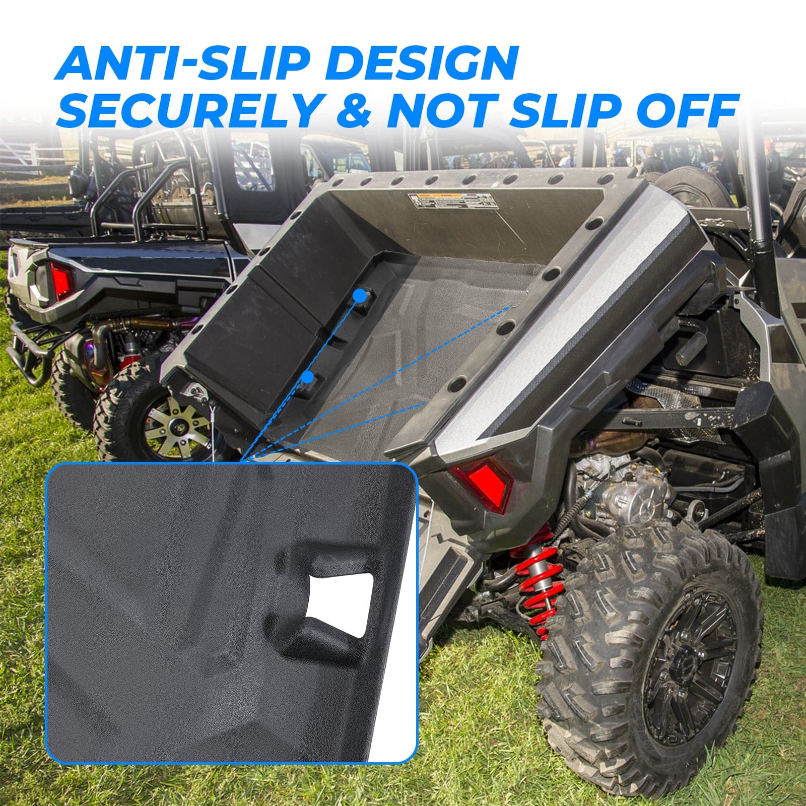 KEMIMOTO Bed Liner Mat Extra Lip Polaris General 1000