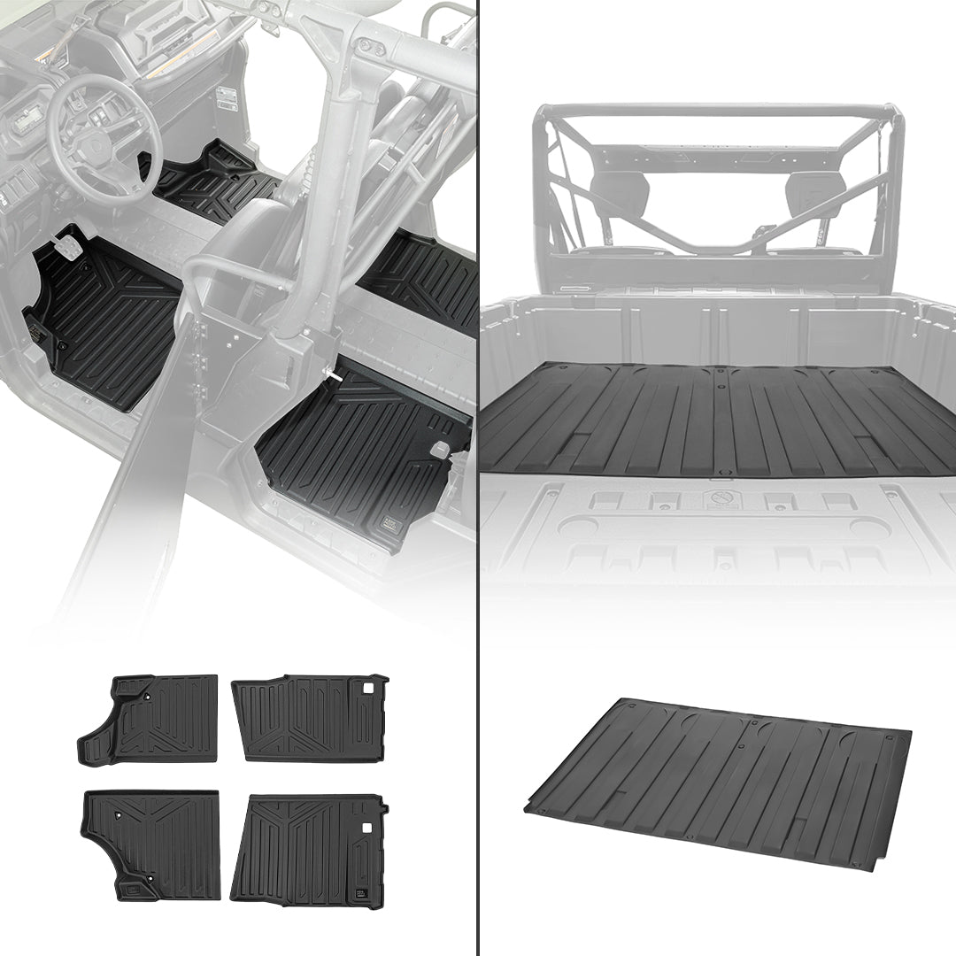 Kemimoto TPE Floor Mats & Bed Liner for Can‑Am Defender
