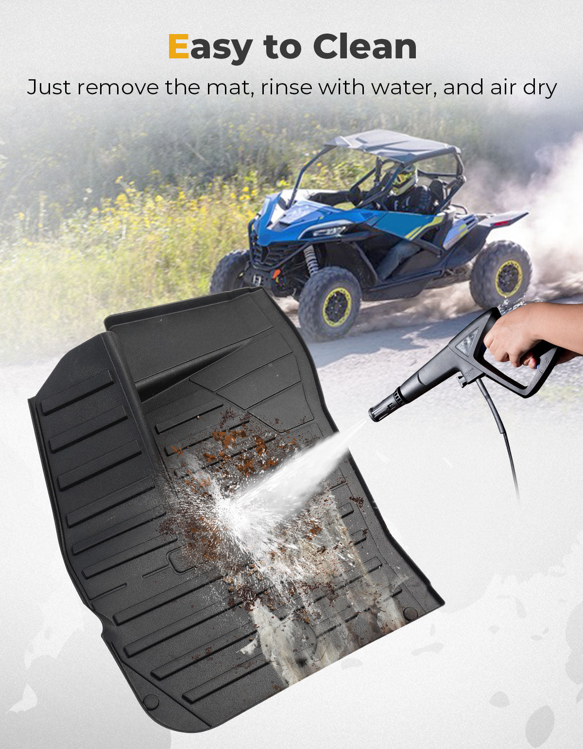 Kemimoto TPE Front Floor Mats for CFMOTO ZFORCE 950