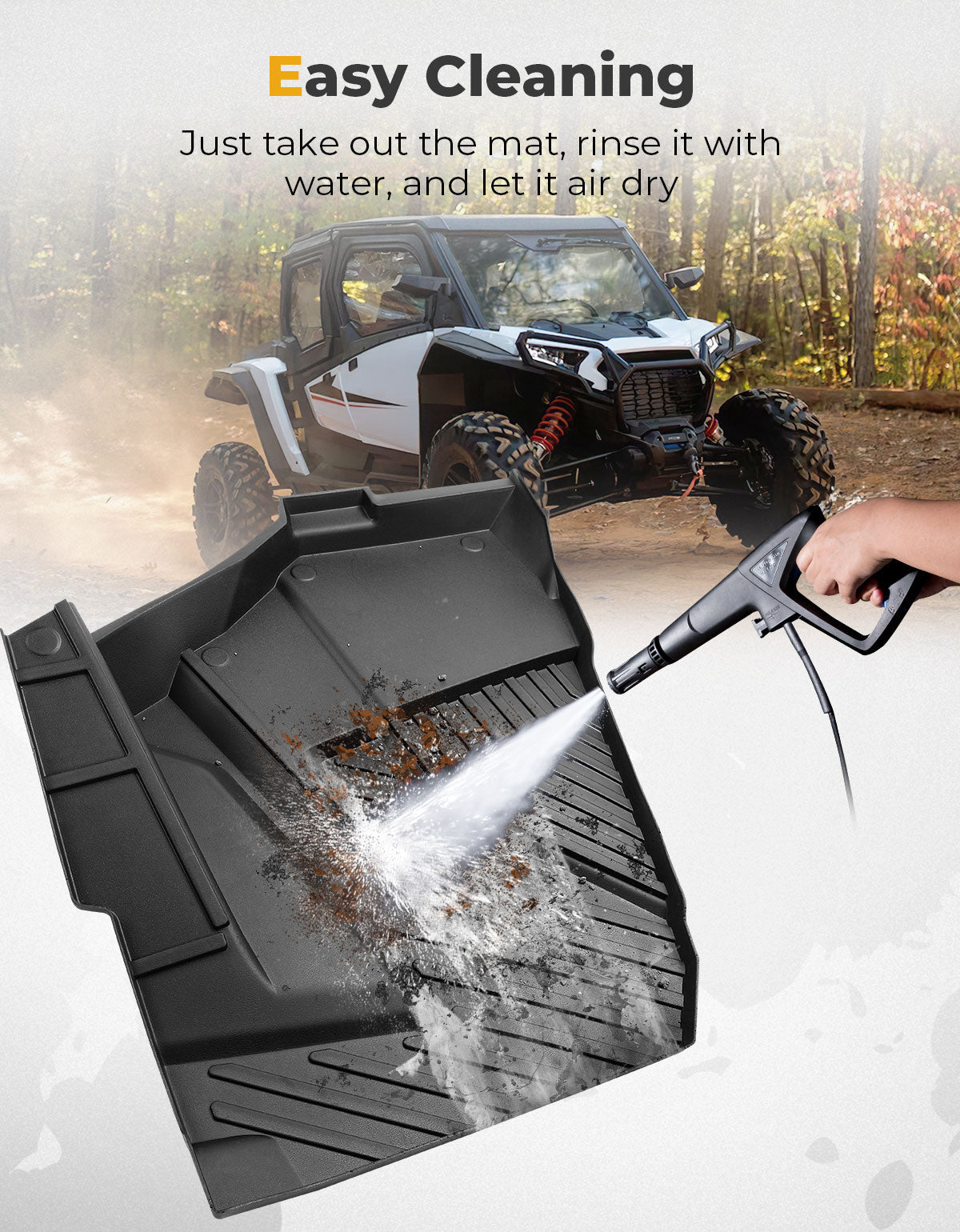 Kemimoto TPE Floor Mats for Polaris RZR XP 1000/4 2024-2025