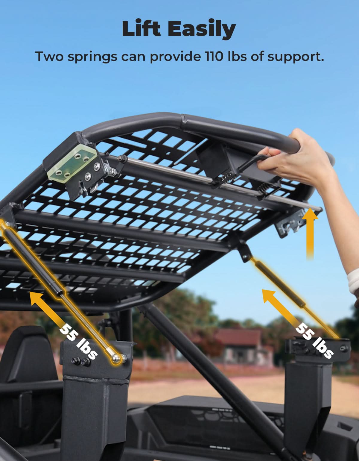 Kemimoto UTV Tire Carrier for Polaris RZR XP 1000 2024-2026