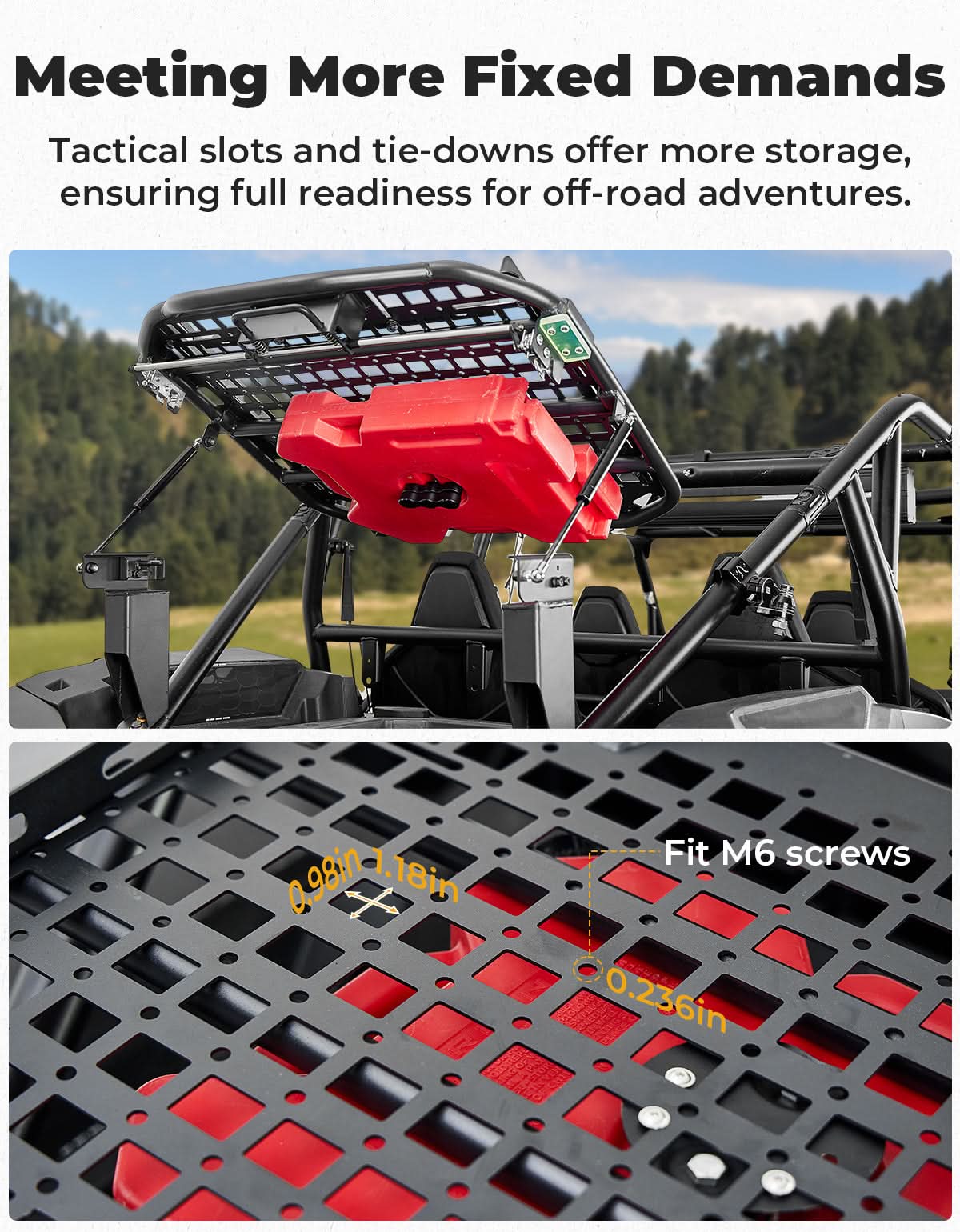 Kemimoto UTV Spare Tire Carrier Polaris RZR XP 1000/4 2024-2026