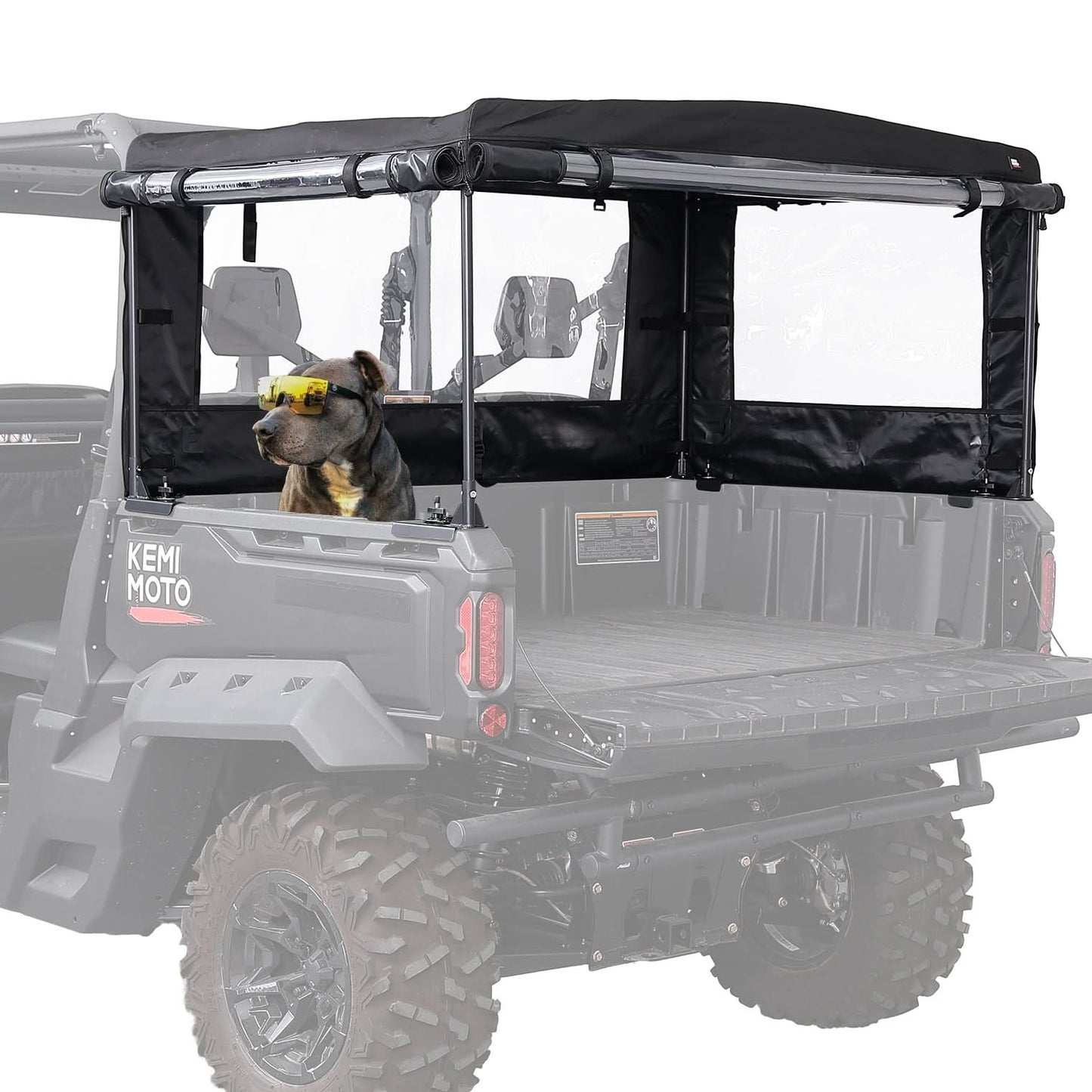 Kemimoto Soft Cargo Camper Bed Cover Black for Can‑Am Defender