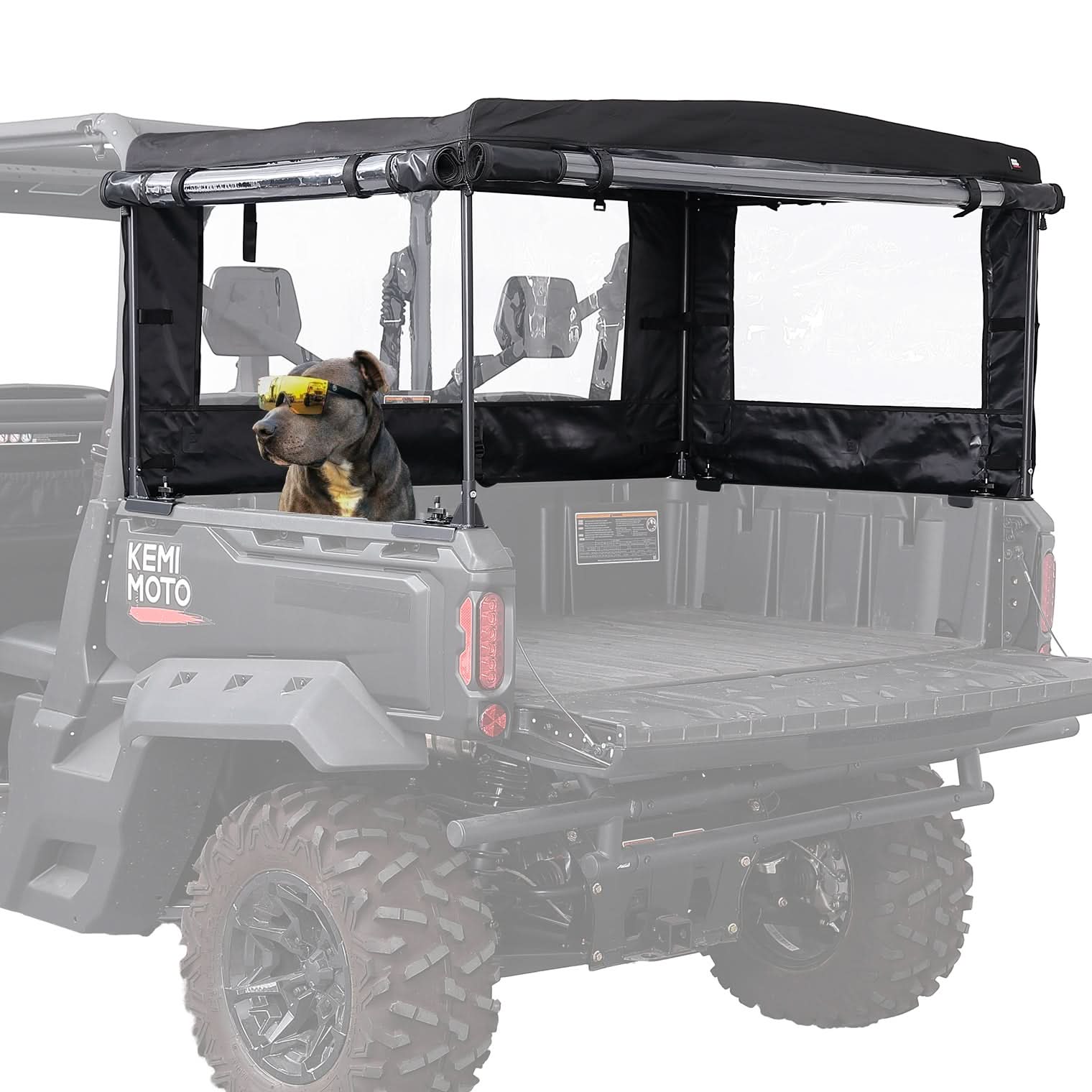 Kemimoto Soft Cargo Camper Bed Cover Black for Can‑Am Defender