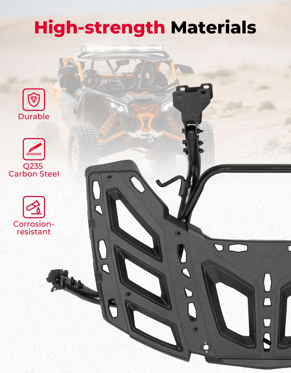 Pivoting Rear Cargo Rack for Can‑Am Maverick X3/Max 2017‑2026