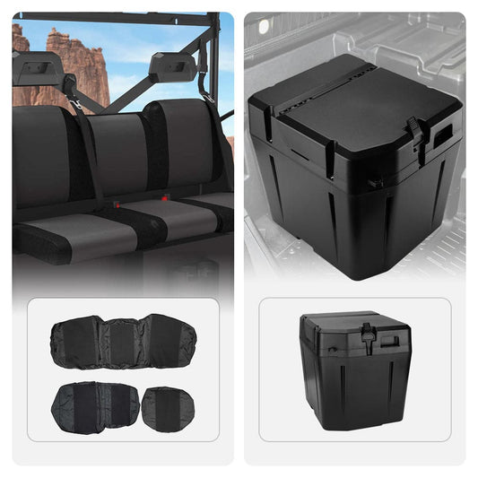 KEMIMOTO Polaris Ranger Waterproof UTV Seat Cover And Storage Box
