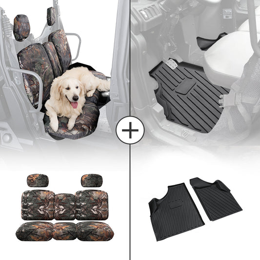 Camouflage Seat Cover & TPE Floor Mats for Can-Am Defender HD7|8|9|10