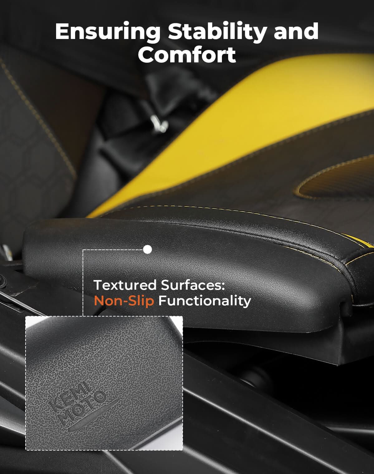 Kemimoto Seat Side Pad Assembly Soft PU Foam 1 Pair