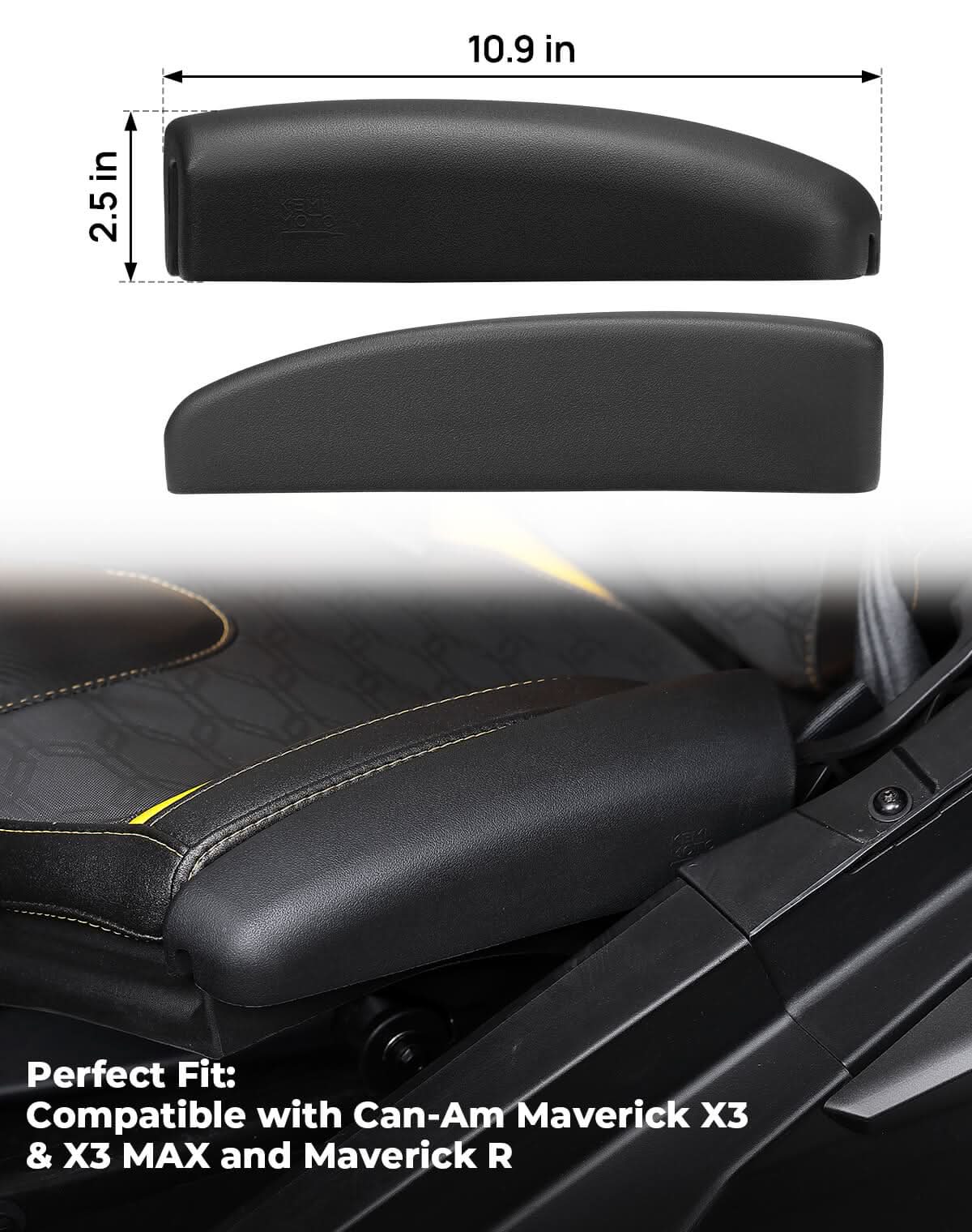 Kemimoto Seat Side Pad Assembly Soft PU Foam 1 Pair